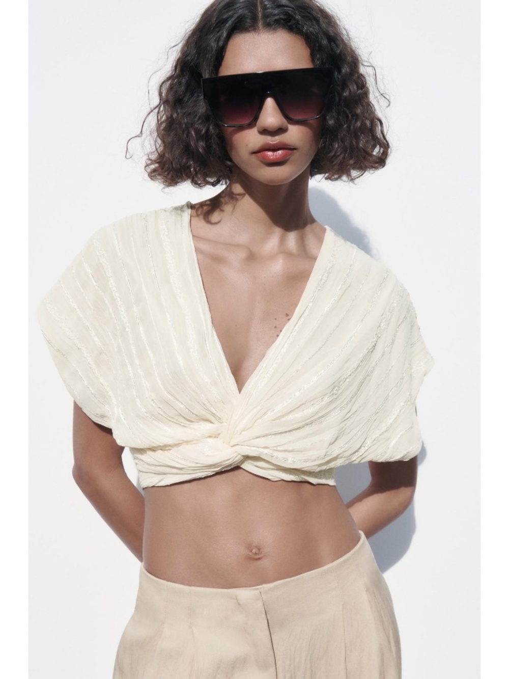 Zara Knotted Crop Top